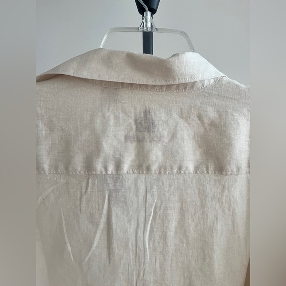 NWT Reunion premium 100% linen tunic Skipper collared casual shirt ivory XXL - Picture 8 of 15